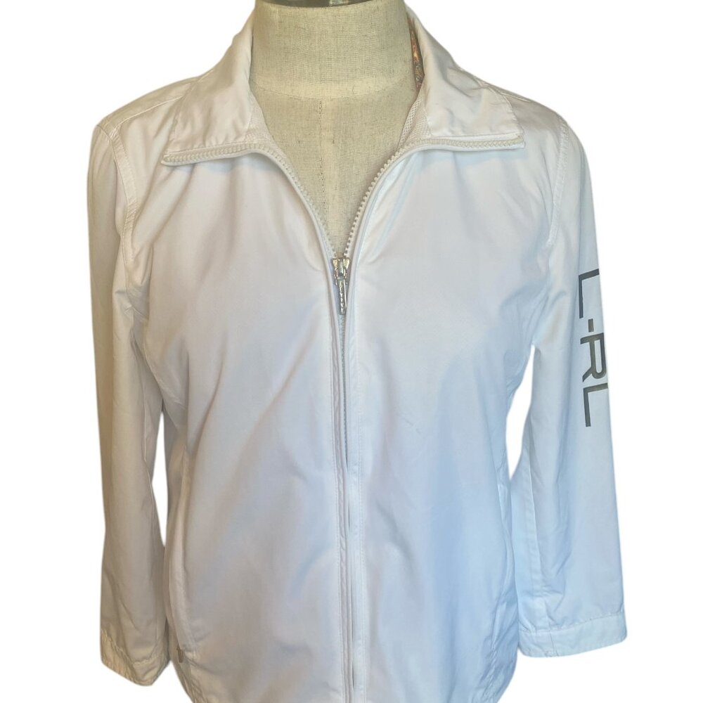 Ralph Lauren White Active Wind Breaker Jacket